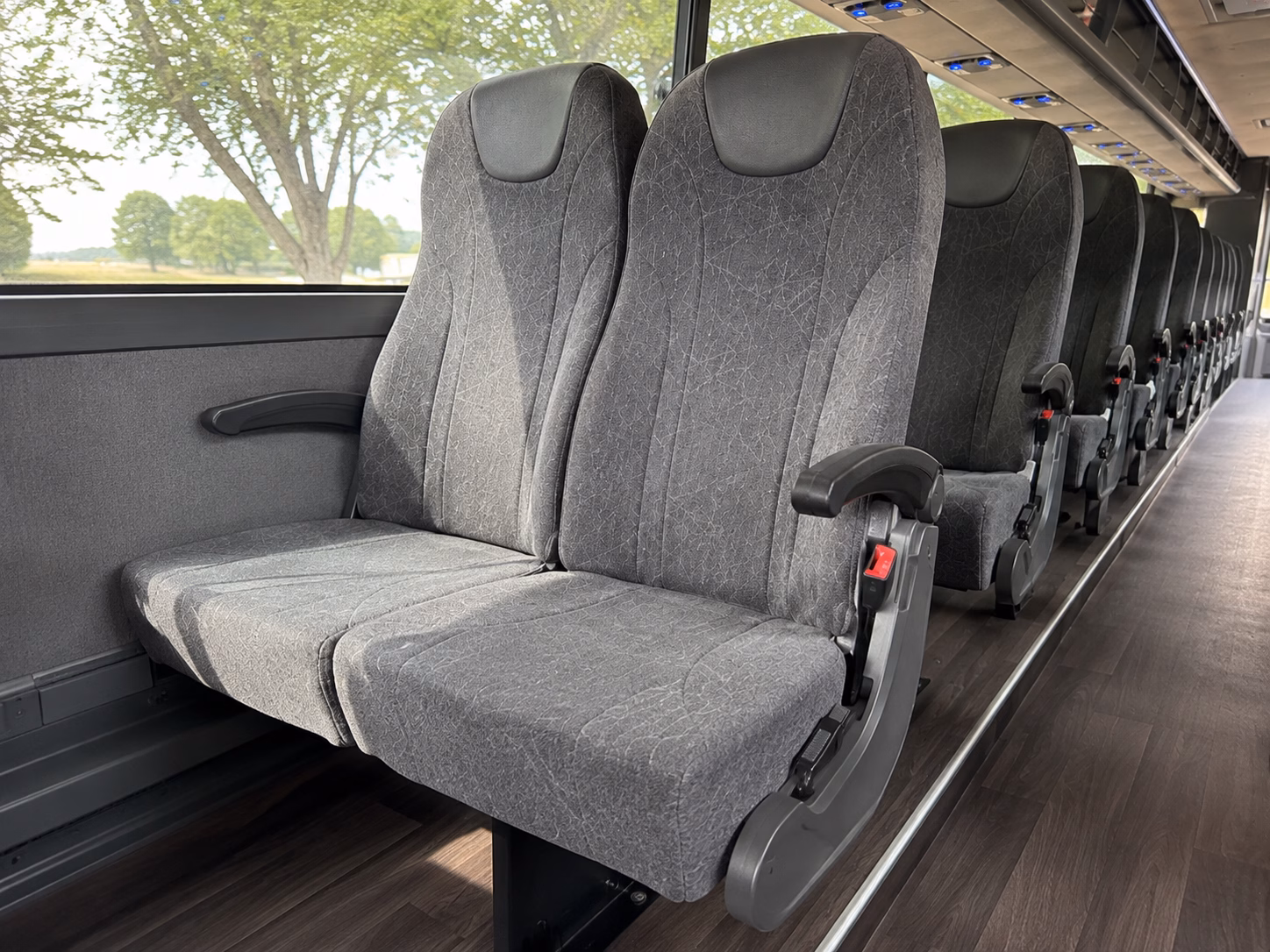 hickory charter bus rental interior